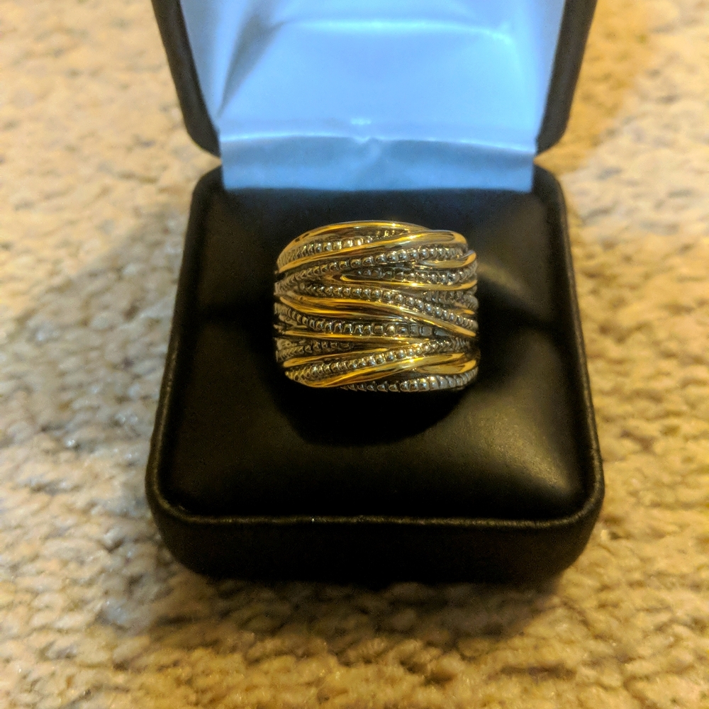 Gold and silver chunky Ring size 10